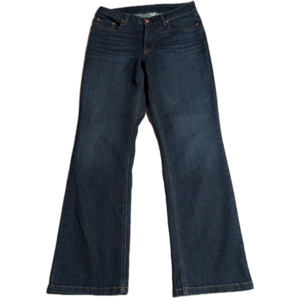 L.L.Bean BeanFlex Bootcut Jeans Womens 12 Regular Dark Wash Stretch Denim